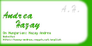 andrea hazay business card